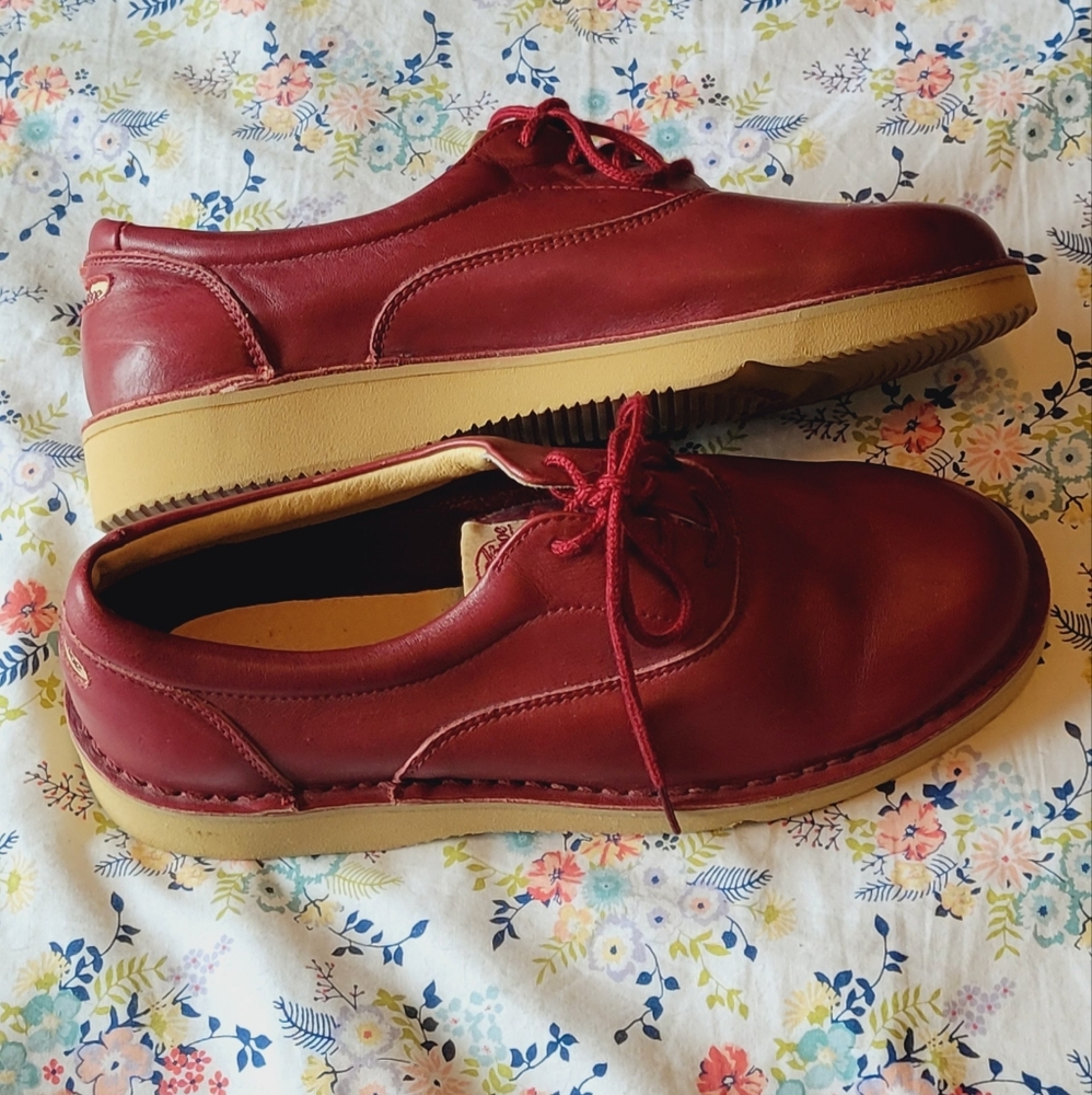 Hush Puppies Womens The Body Shoe Ox Blood Burgandy Leather Comfort Curve 7W
